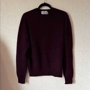 ⬇️⭐️ Vintage Arrow Brigade Men's Dark Maroon Crewneck Sweater Wool Blend Size XL